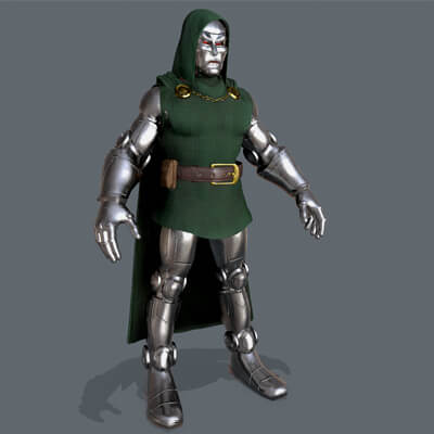 Dr Doom Low Poly 3D Model