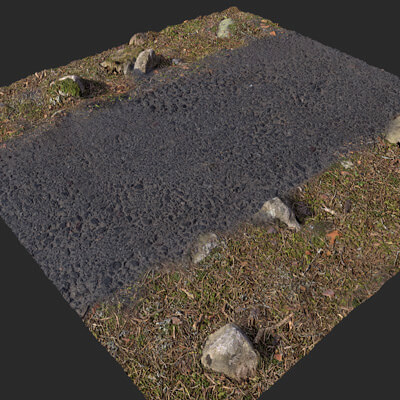 Rough Asphalt Walkway Woodland Ground 4k PBR Texture