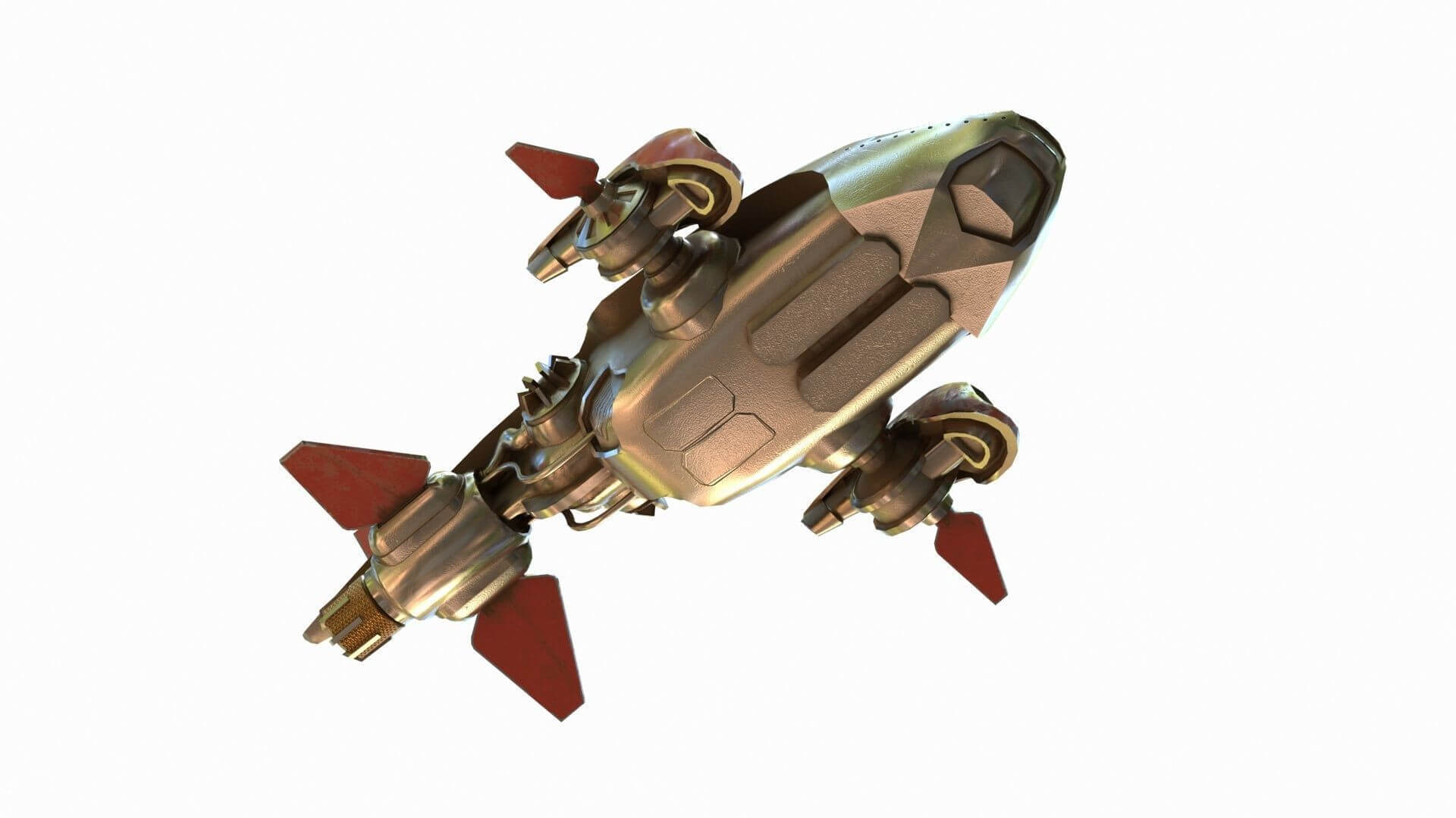 Small Spaceship 3D Model by omer kamal