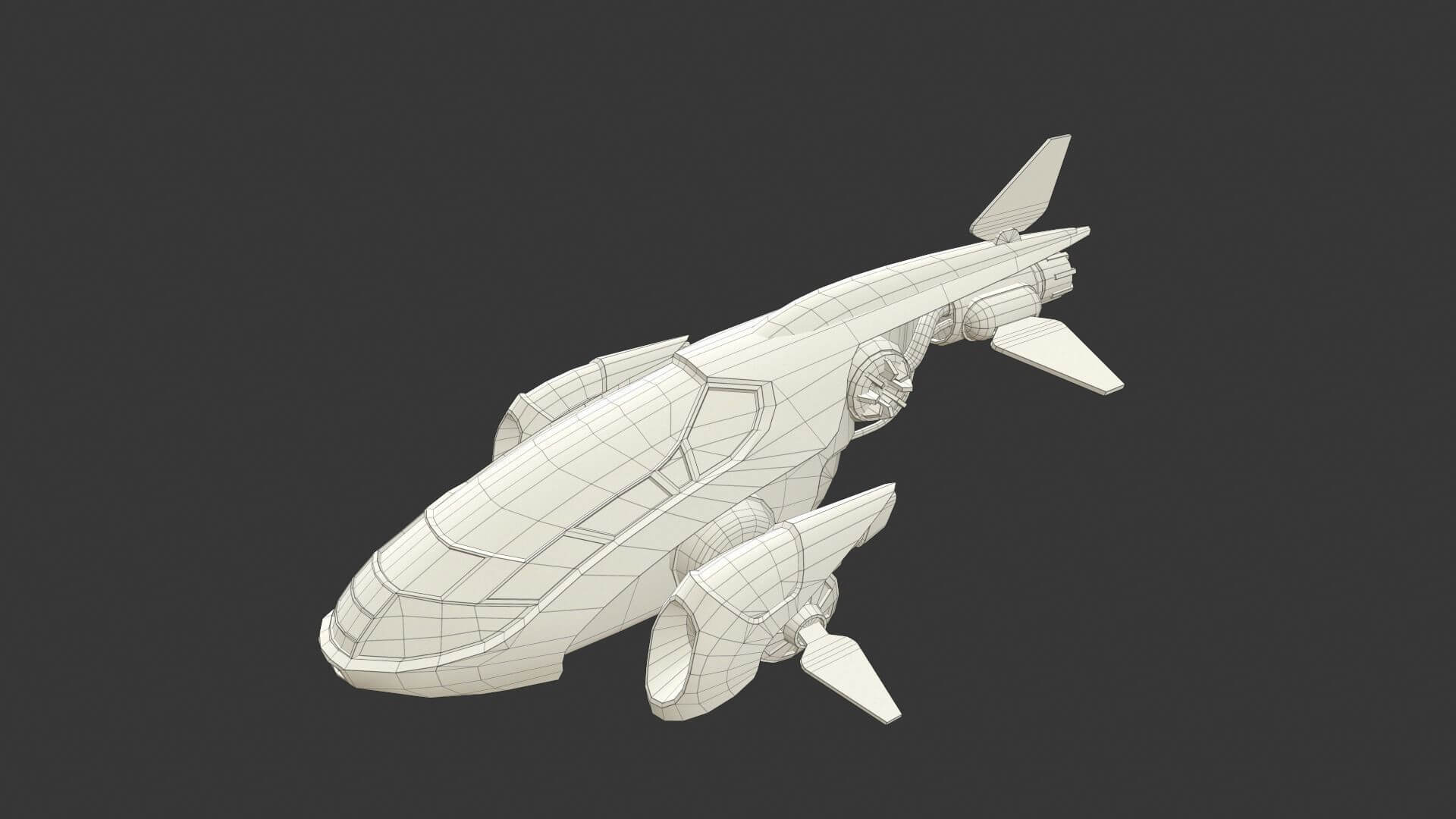 Small Spaceship 3D Model by omer kamal