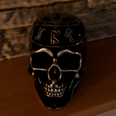 Creepy Decorated Skull