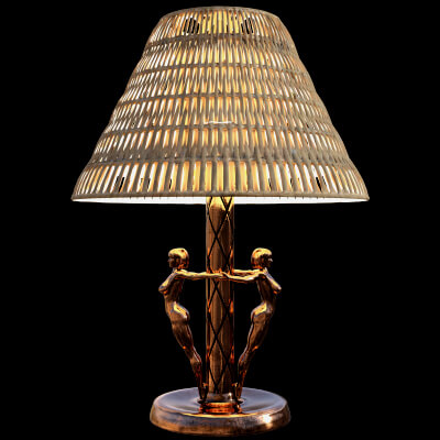 Decorative Woven Rattan Lampshade With Bulb