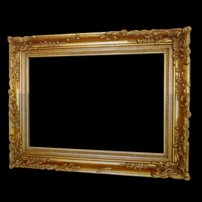 Georgian Style Frame With Gold Leaf and Wood Texture