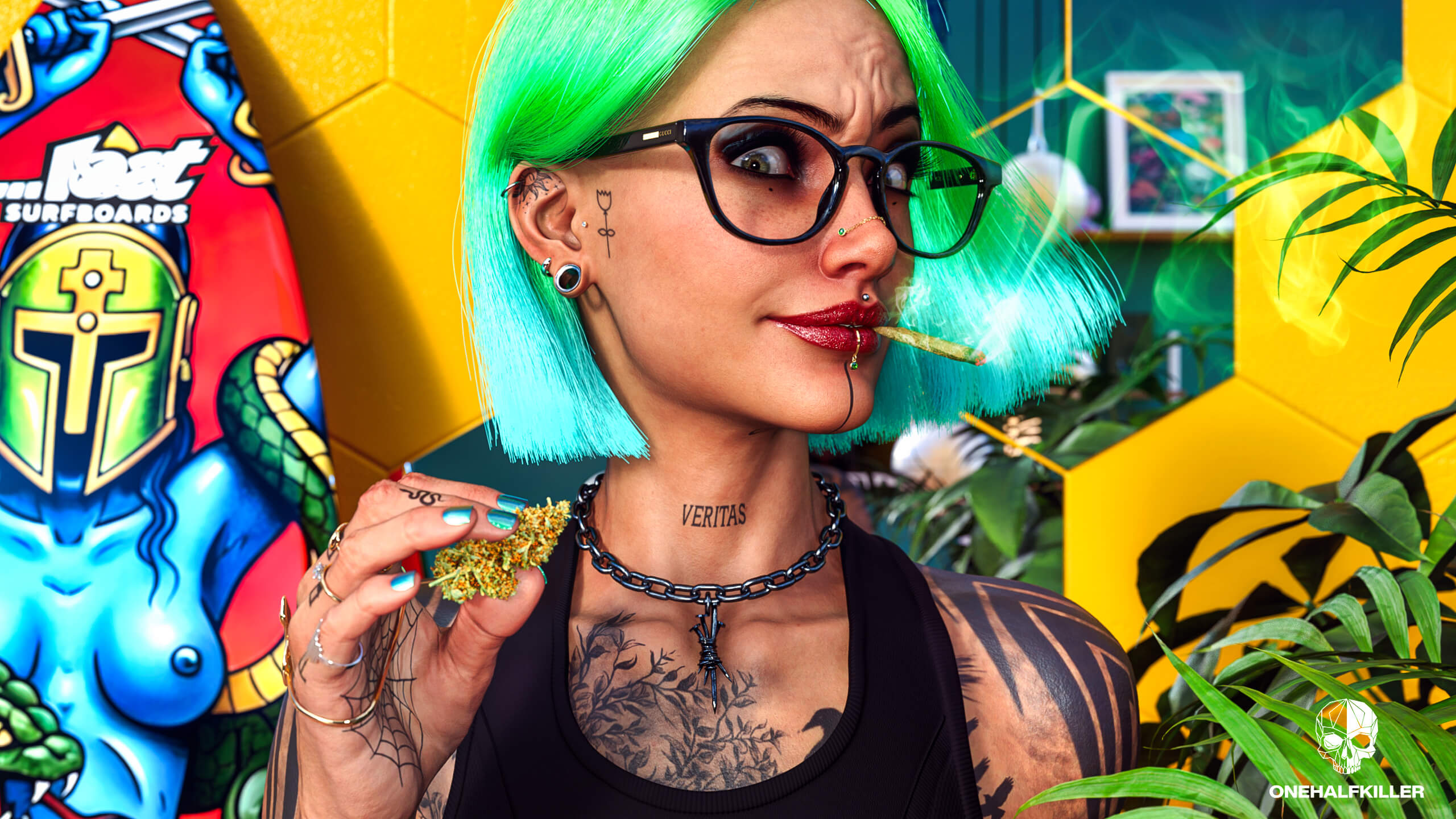 Look at me 3D Render, Digital Art by onehalfkiller