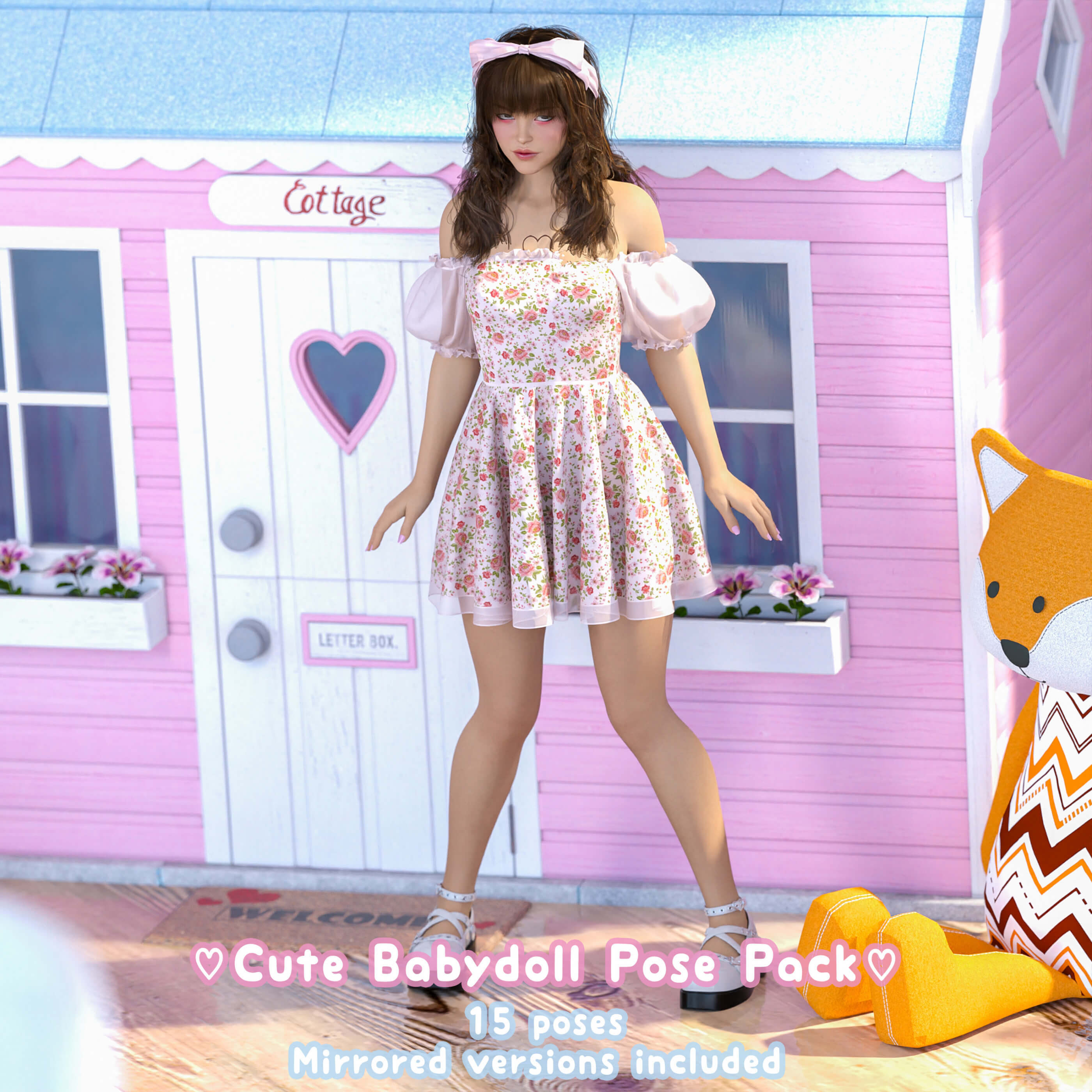 Cute Babydoll Pose Pack for G8F Daz Content by oomphy