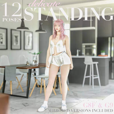 Delicate Standing Pose Pack for G8F &amp G9
