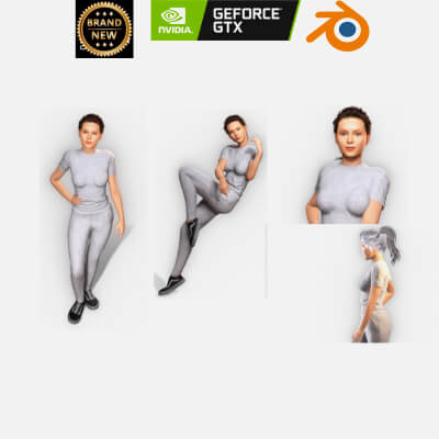 High Quality 3D Female Character &ndash Realistic Human Model by OpChampion3d