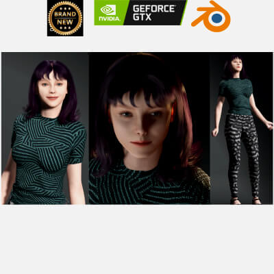 Realistic Young Female Character Ready High Quality Modern