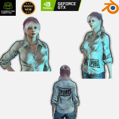Cute PUBG M Girl Realistic Character