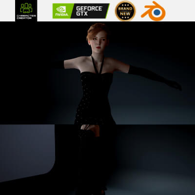  Stunning 3D Glamorous Evening Woman &ndash High Fashion
