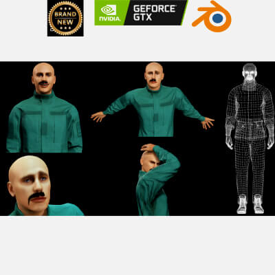 Realistic Male 3D Character - Fully Rigged - PBR Textures