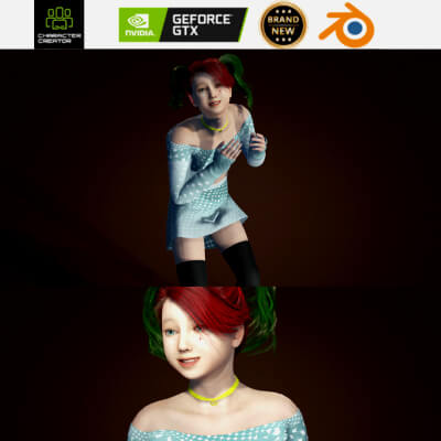 Stylish 3D Girl Character Model &ndash High Quality Design
