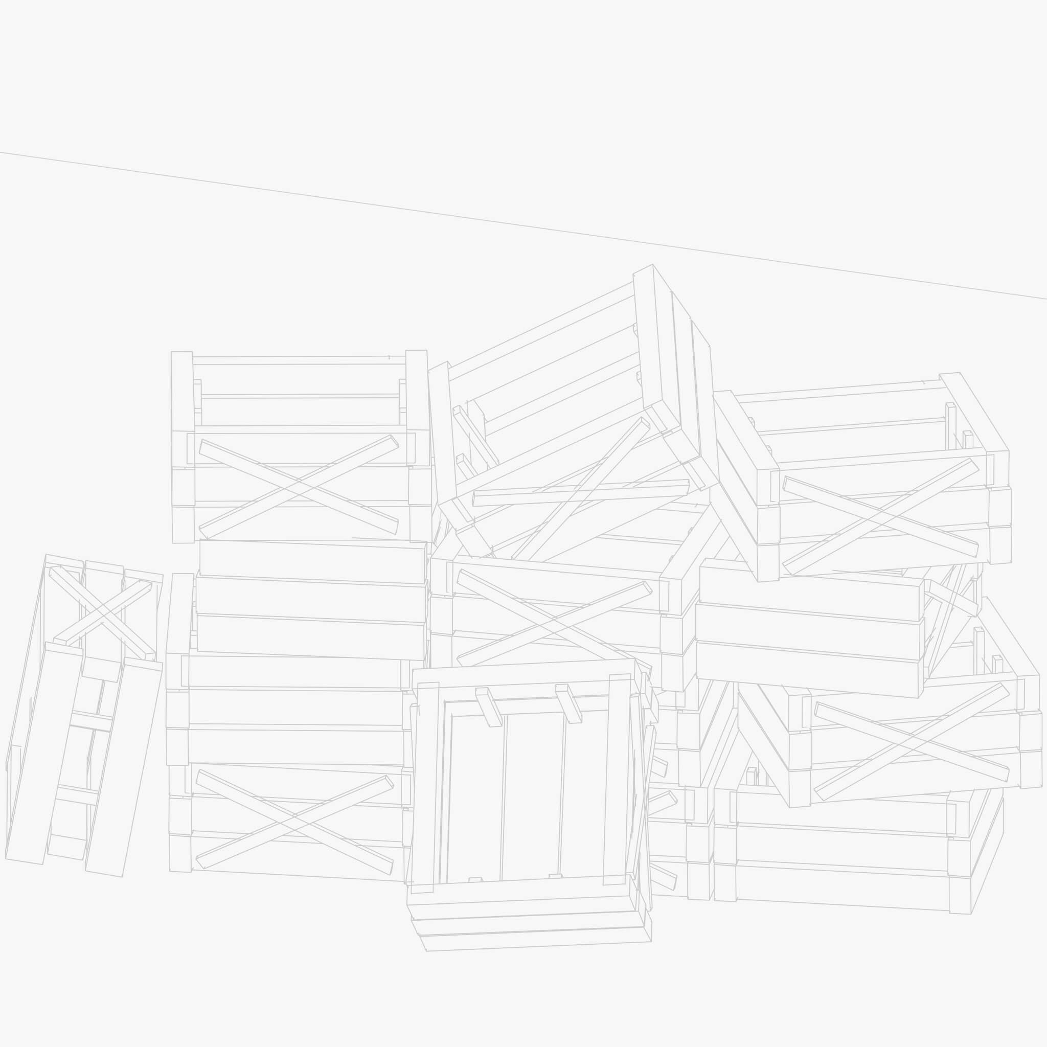 Box Model Drawings Wooden Boxes - 3D Model by orange3dart