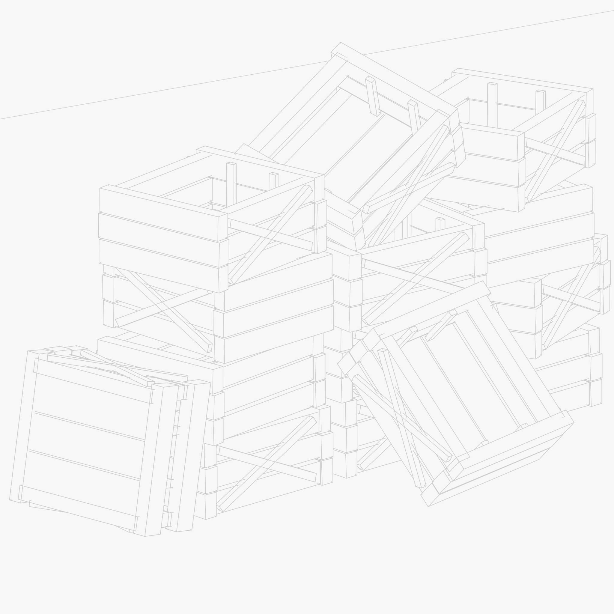 Wooden Boxes - 3D Model by orange3dart
