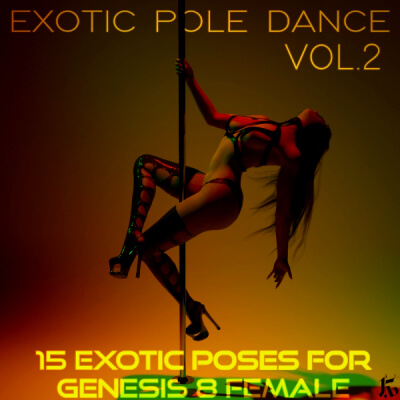 Exotic Pole Dance Vol.2 - Pose Pack For G8F