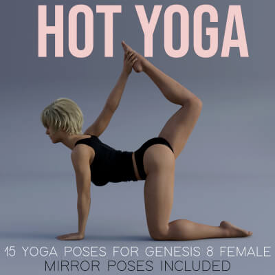 Hot Yoga - Pose Pack For Genesis 8 Female
