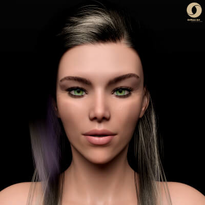 Arya Free Head Morph for G8F and G8.1F by Orffeus Art