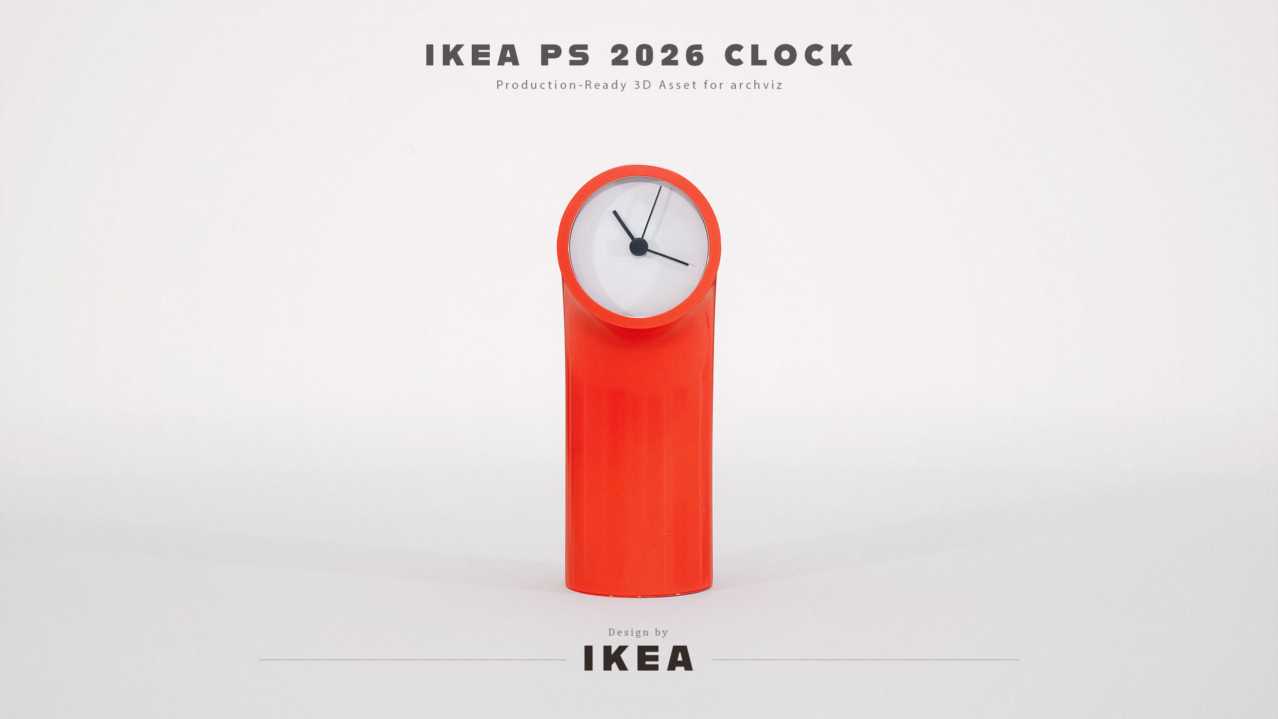 IKEA PS 2026 Retro Metal Table Clock - 3D Model by Orlans_3D-Studio