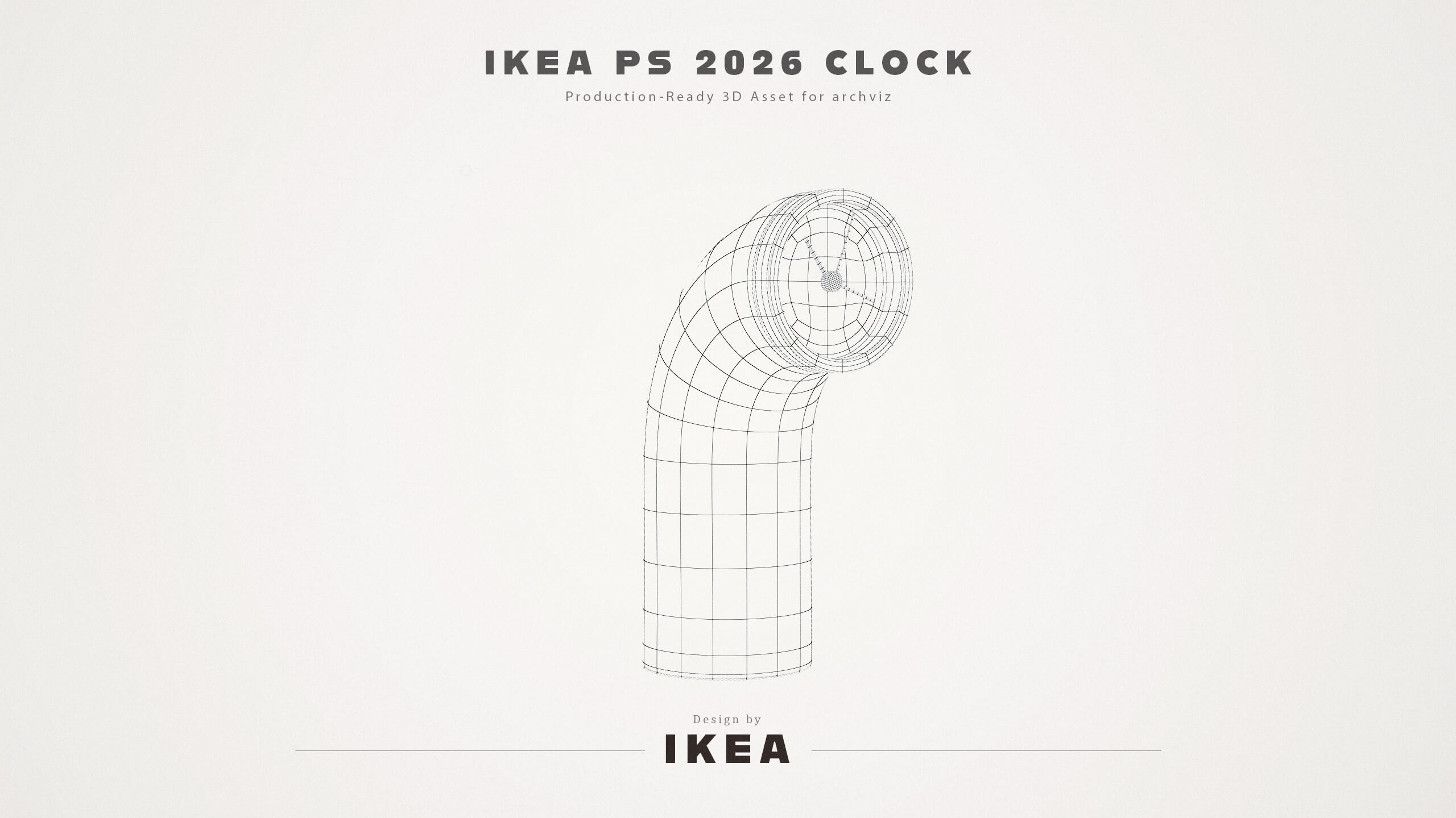 IKEA PS 2026 Retro Metal Table Clock - 3D Model by Orlans_3D-Studio