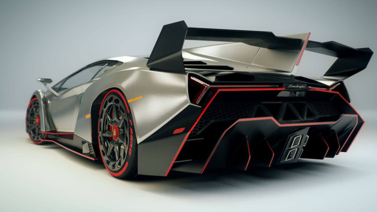 Lamborghini Veneno Roadster белая