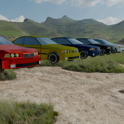 BMW E46 Low Poly