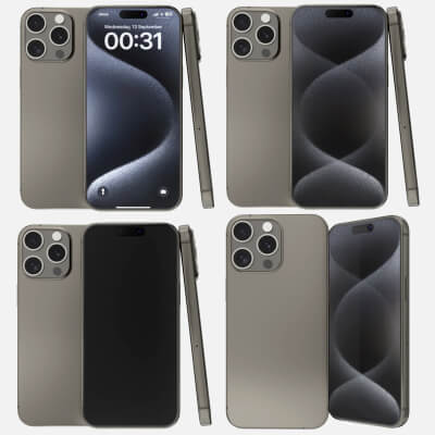 Low Poly Gray Generic Smartphone