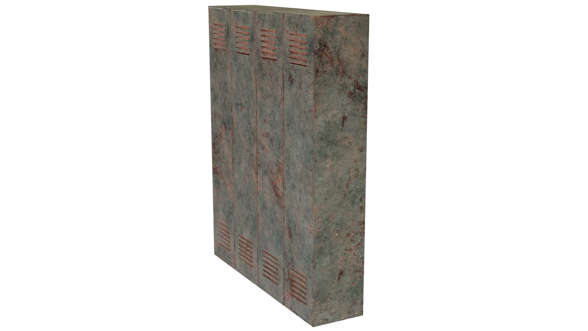 Metal Painted Rusty Wardrobe Locker Collection - 3D Model by Ottto3d