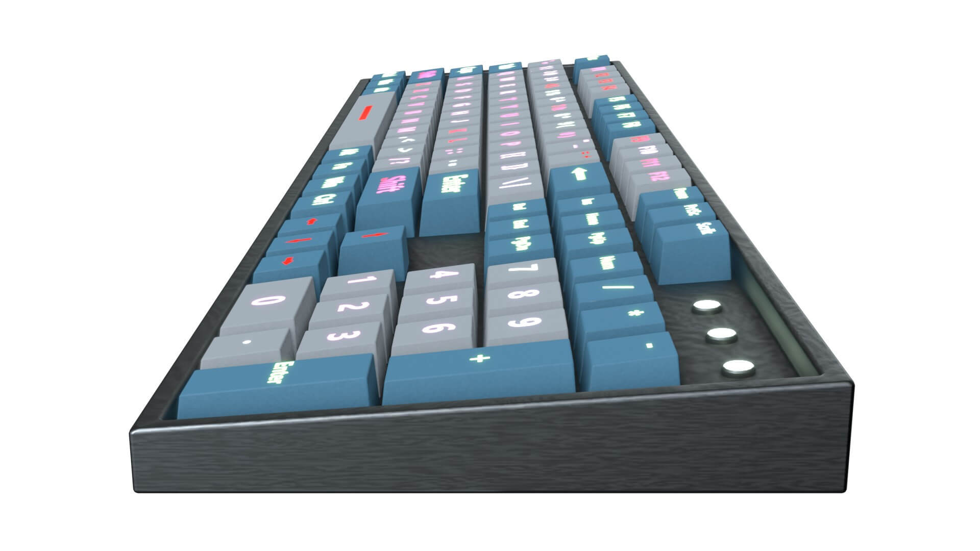 Pack of Detailed Low Poly Backlit Keyboards - 3D Model by Ottto3d
