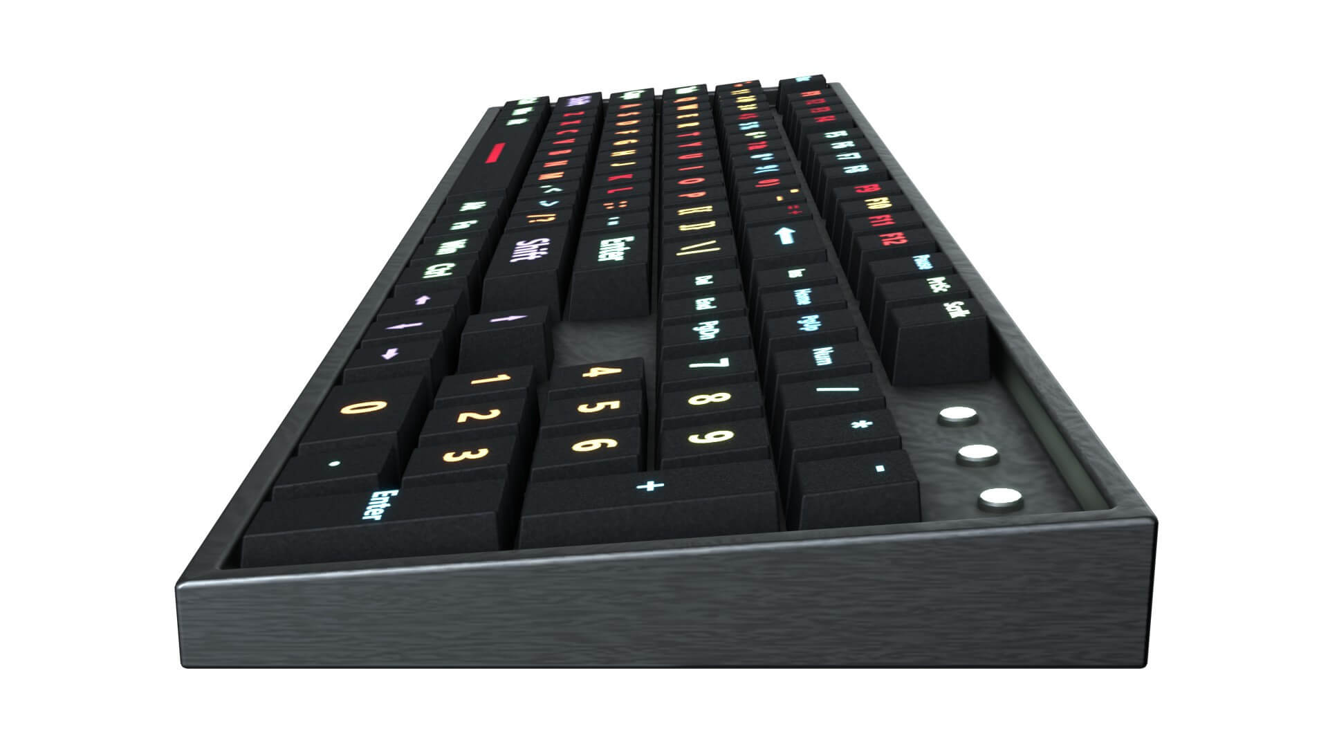Pack of Detailed Low Poly Backlit Keyboards - 3D Model by Ottto3d