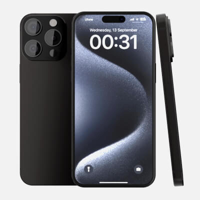 Realistic Black Generic Smartphone