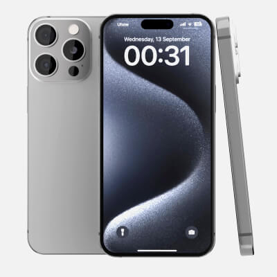 Realistic White Generic Smartphone