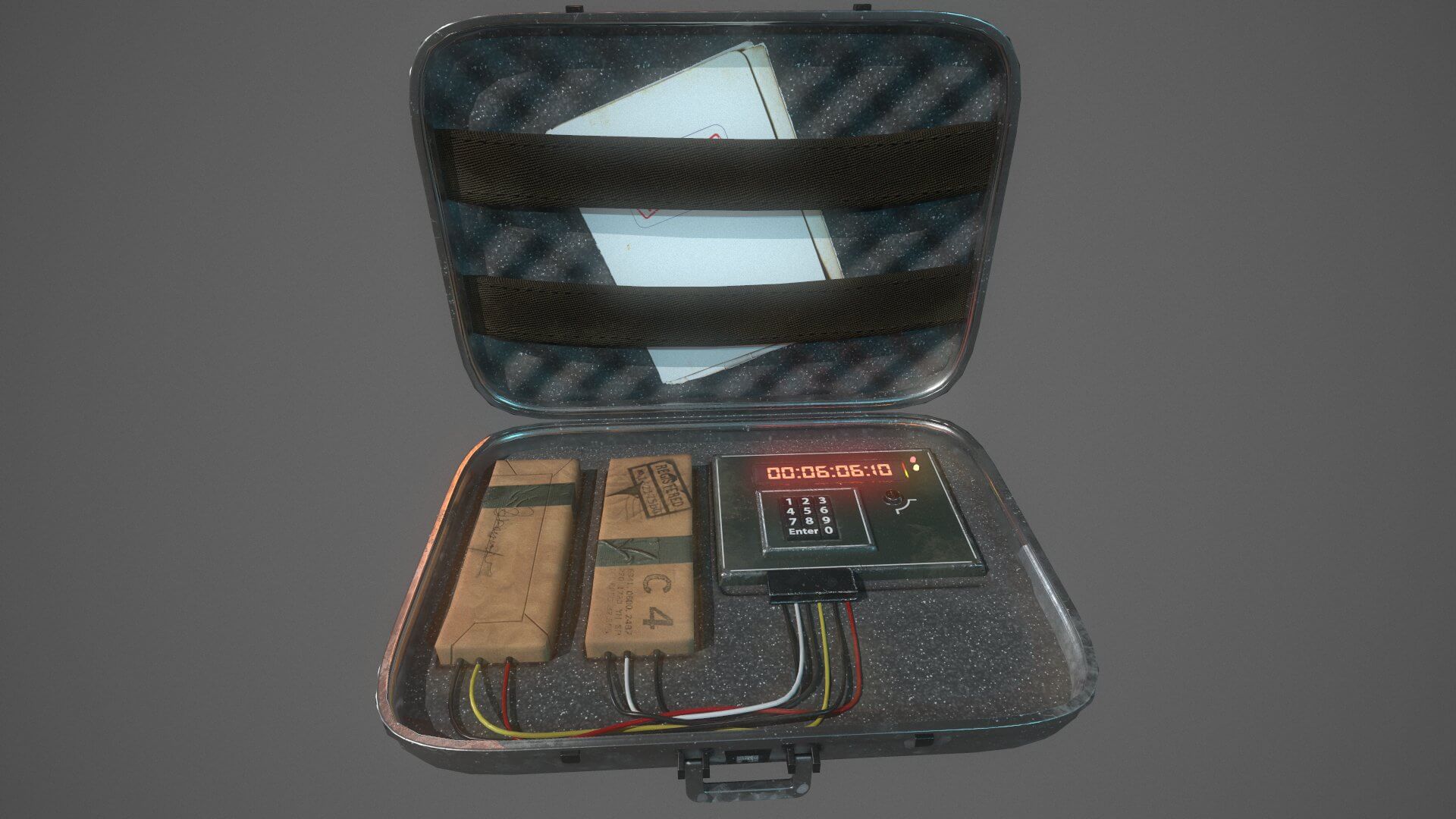 Briefcase C4 Bomb 3D Model by PaburoVIII