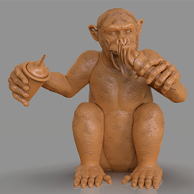 Chimp Ice Cream Addict