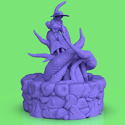 Diorama Jenny vs Tentacles