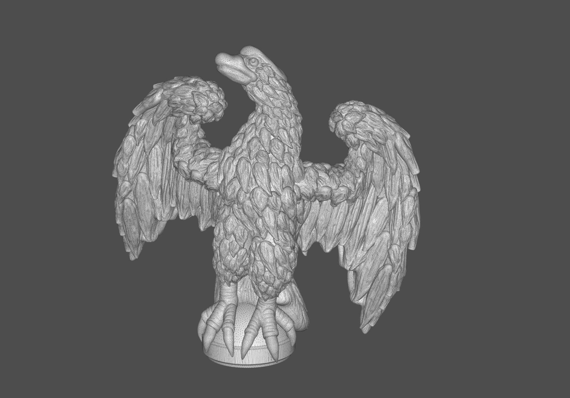 Eagle Sculpture 3D Print Model by PaburoVIII