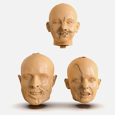Family Zombie Heads