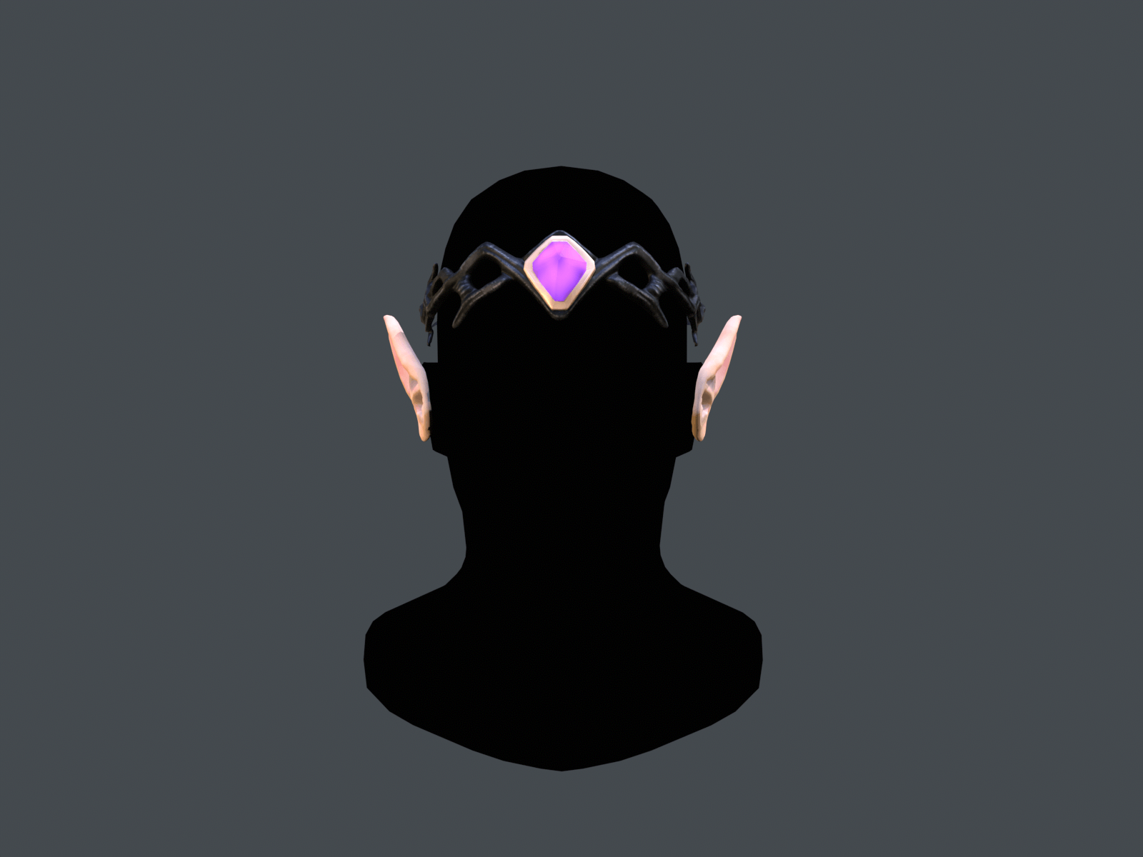 Dark Elven Tiara 3D Render, Digital Art by PaburoVIII