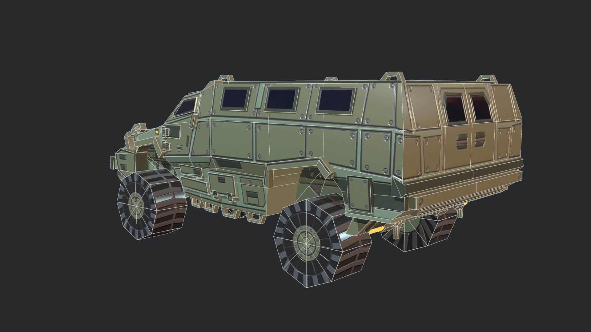 MRAP Armored Vehicle - 3D Model by PaburoVIII