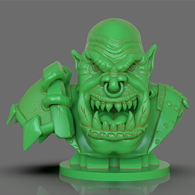 Stylized Orc Warrior Bust
