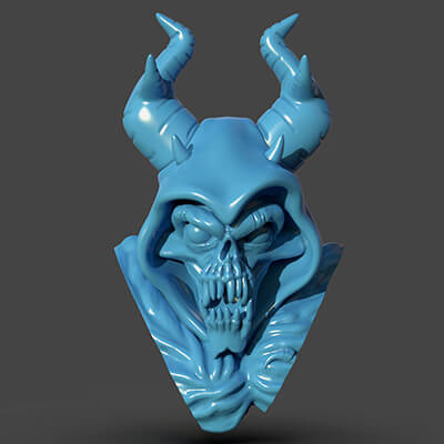 The Horned King Mask Sculpture