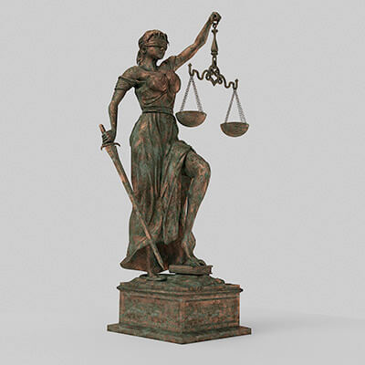 3D Model Lady of Justice Statue