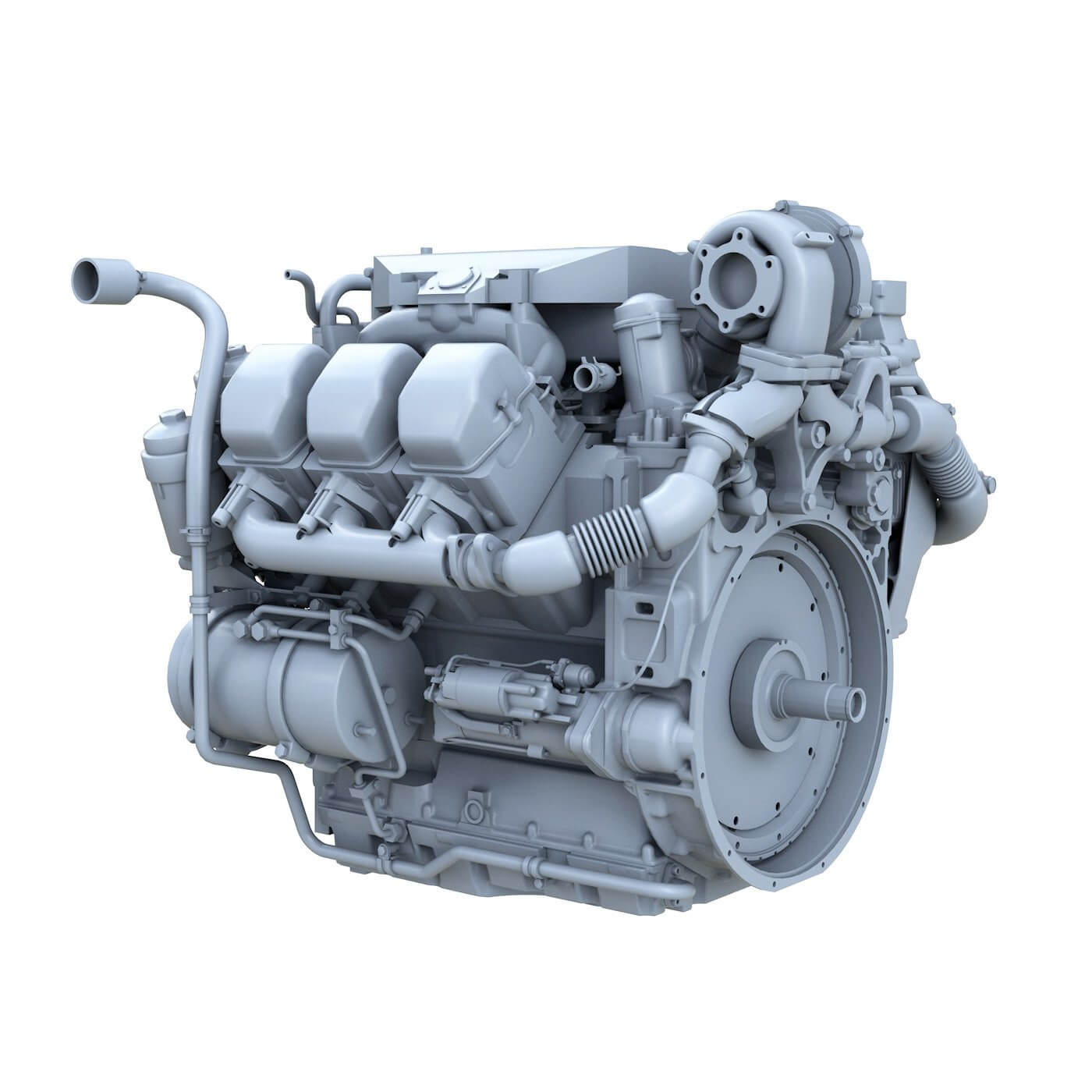 Diesel Truck Engine - 3D Model by panaristi