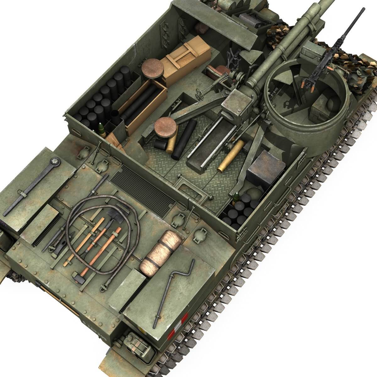 595X Rare Jouet Ancien Johillco UK Char M7 Priest US Army