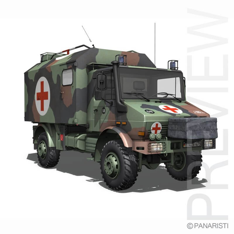 Mercedes Benz Unimog U1300l Ambulance 3d Model