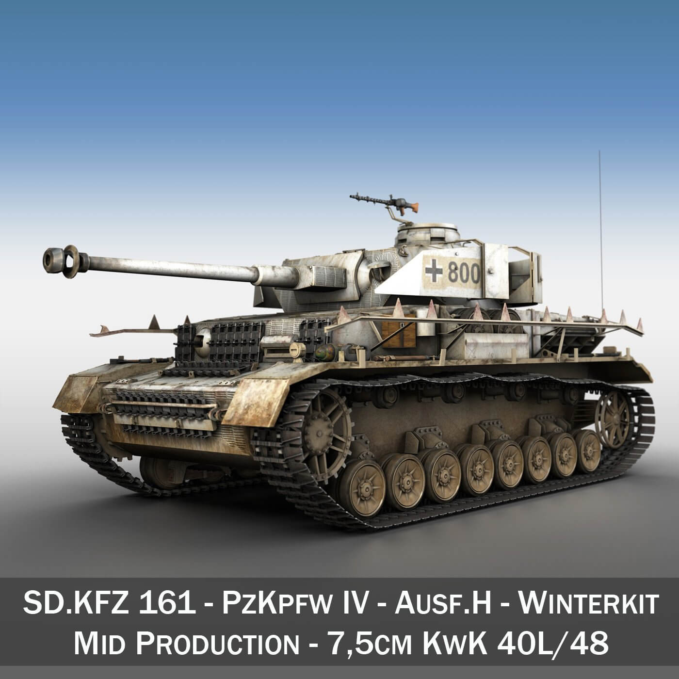 Pzkpfw Iv Panzer 4 Ausfh Winterversion 3d Model