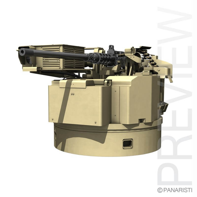 Remote Controlled Weapon Station M2 Browning 3D Model by panaristi