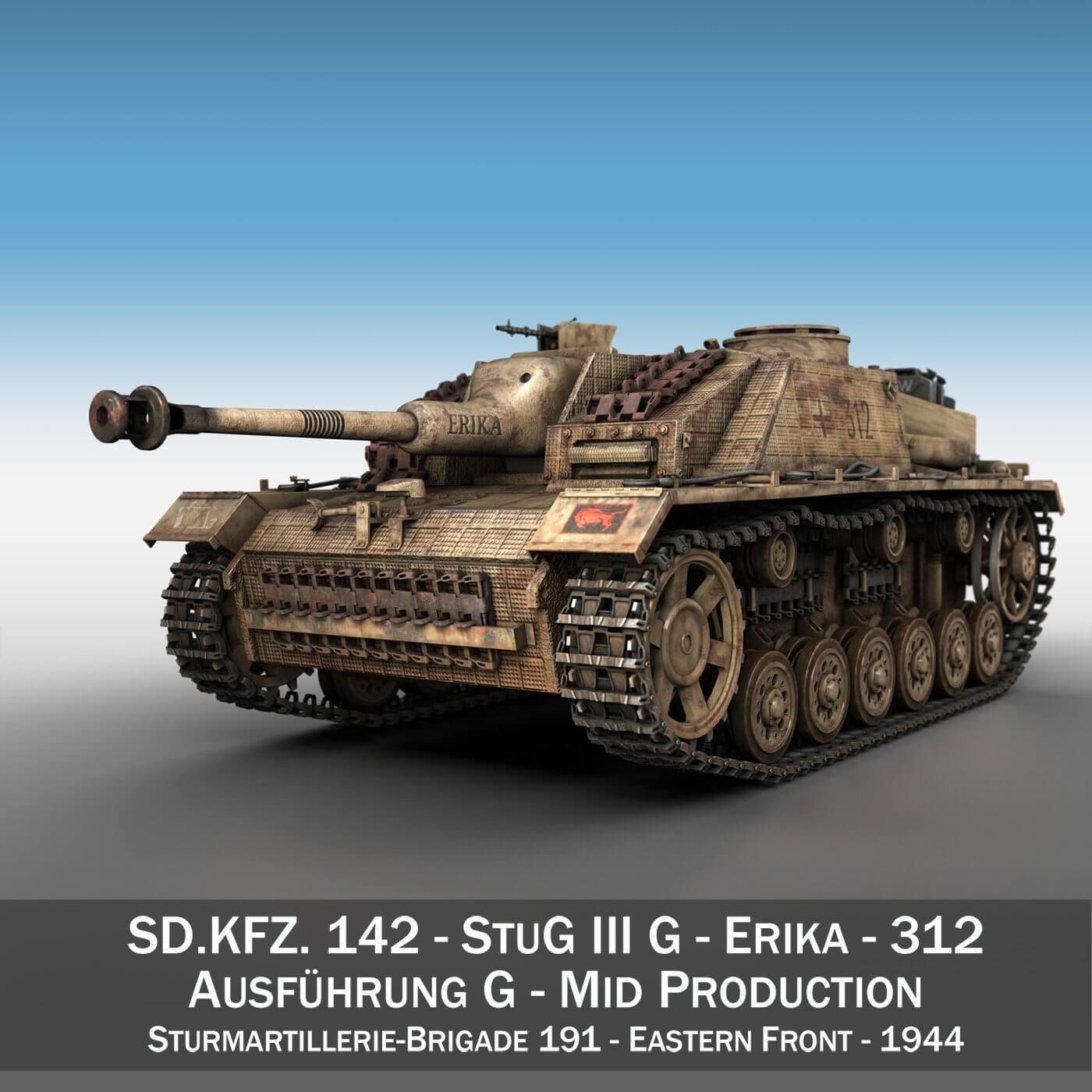 StuG III Ausf.G 312 Mid Production 3D Model by panaristi