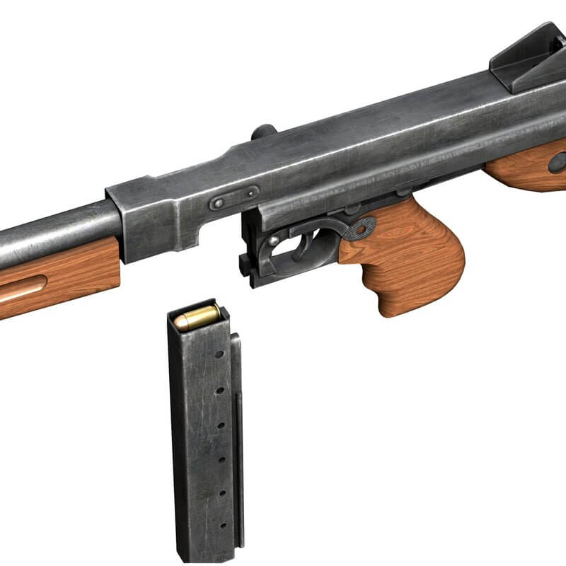 Thompson Submachine Gun - Collection 3D Model by panaristi