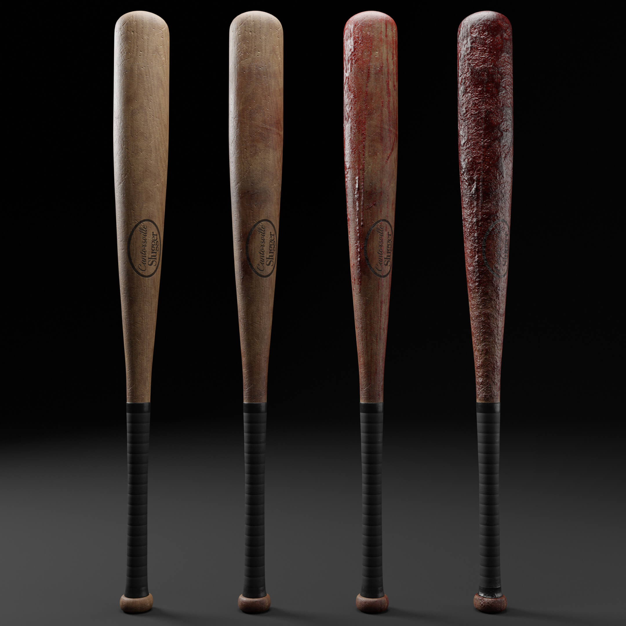 Baseball Bat Weapon 3D Model by Paperwyvern