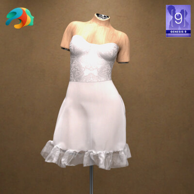 Corset Dress for Genesis 9